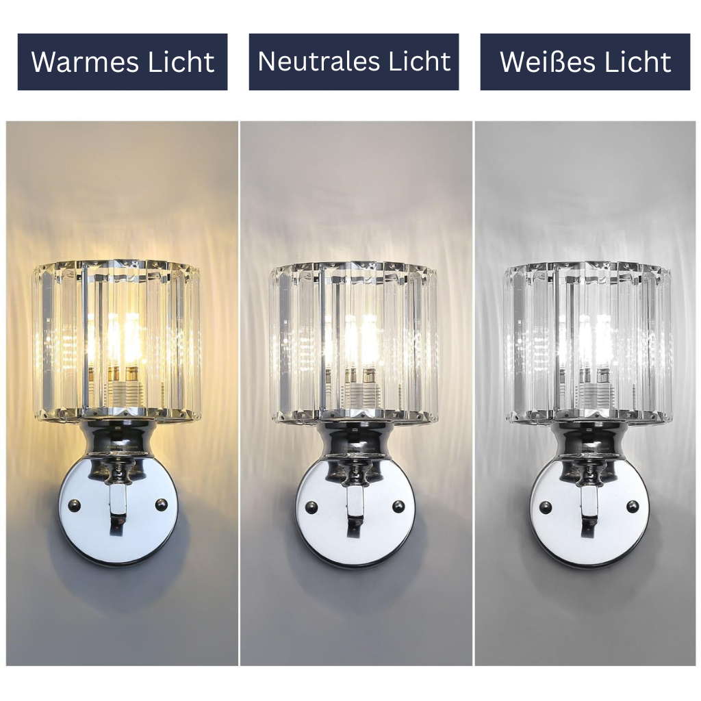 GlanzForma: Crystal Wall Light Round & Square – Decorative & Energy Efficient for Hallway & Dining Room