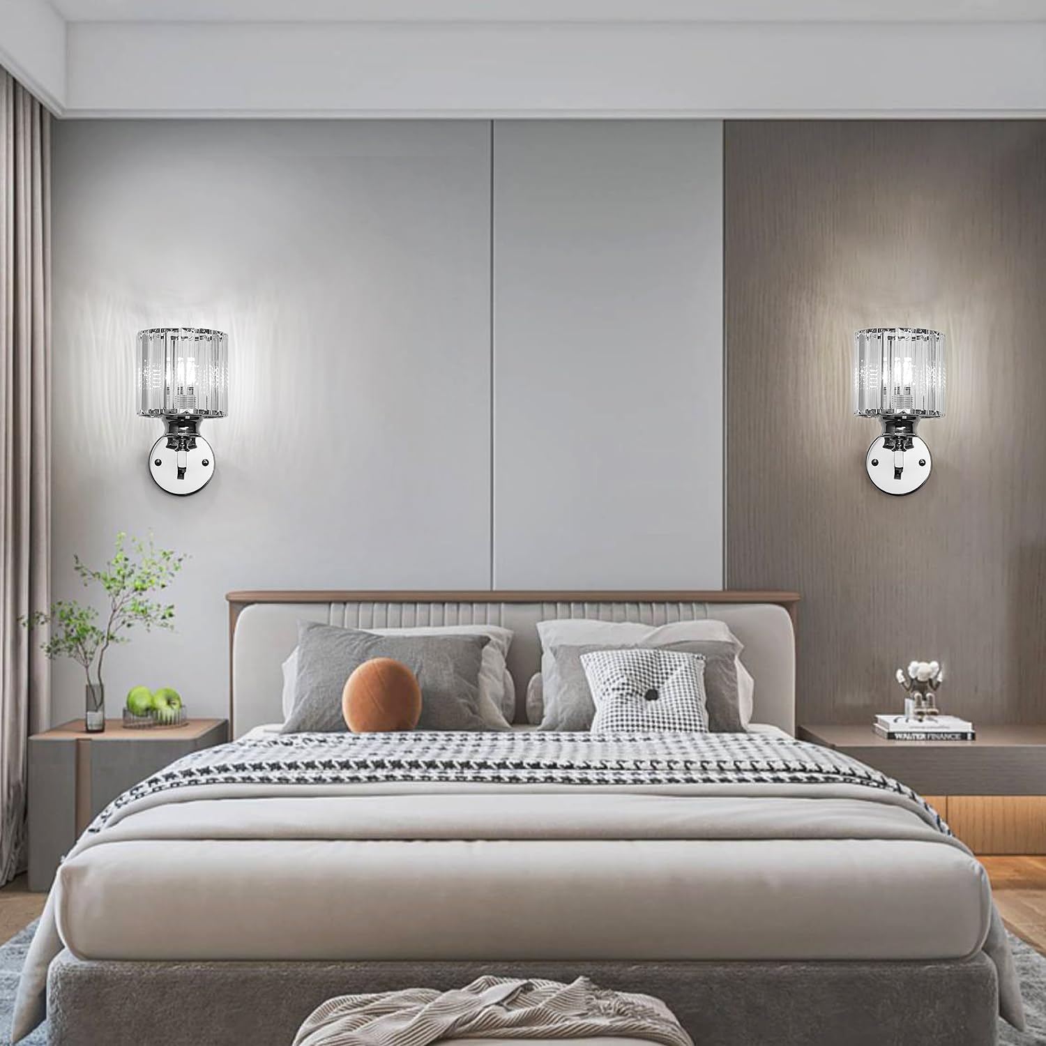 GlanzForma: Crystal Wall Light Round & Square – Decorative & Energy Efficient for Hallway & Dining Room