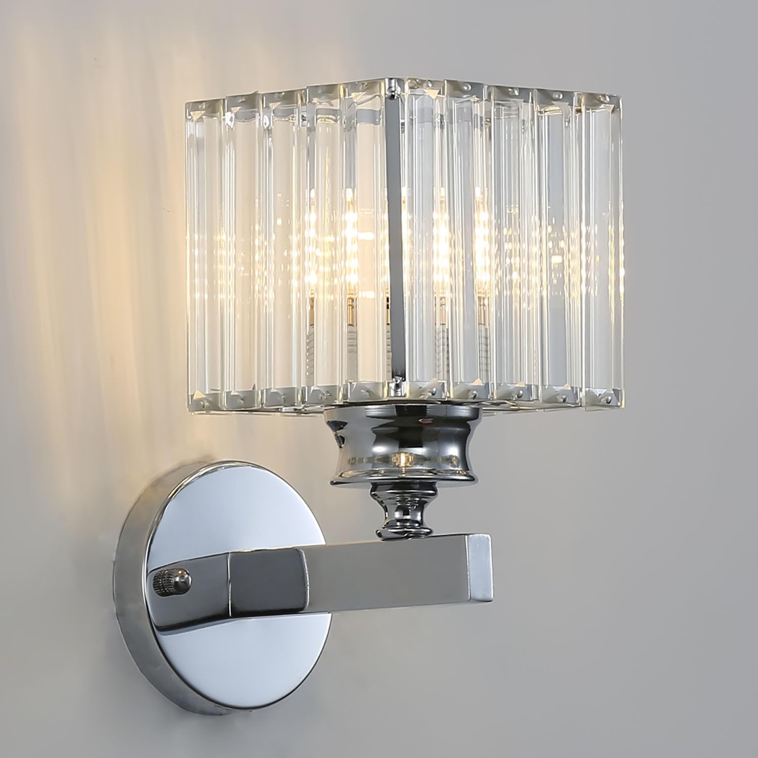 GlanzForma: Crystal Wall Light Round & Square – Decorative & Energy Efficient for Hallway & Dining Room