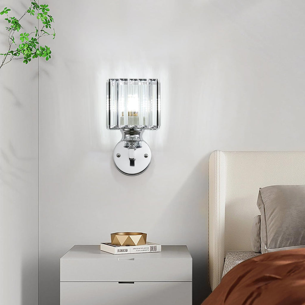 GlanzForma: Crystal Wall Light Round & Square – Decorative & Energy Efficient for Hallway & Dining Room