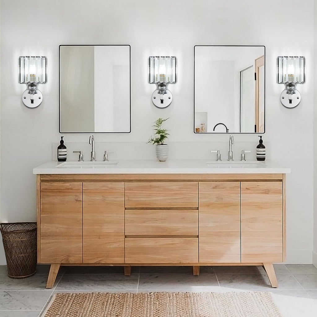 GlanzForma: Crystal Wall Light Round & Square – Decorative & Energy Efficient for Hallway & Dining Room