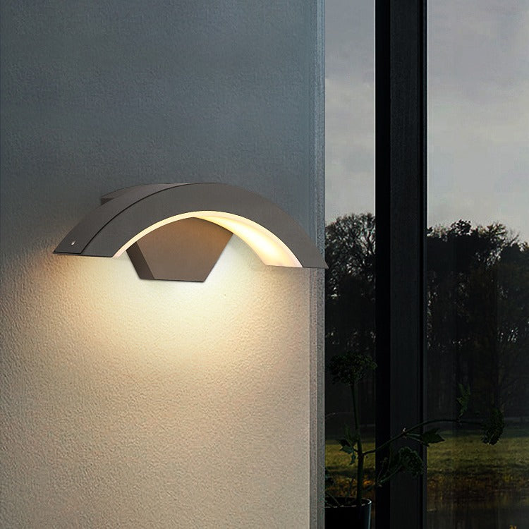 GlanzHof: Outdoor Wall Light Aluminum LED Modern – Weatherproof & Decorative for Garden & Courtyard