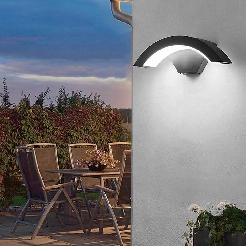 GlanzHof: Outdoor Wall Light Aluminum LED Modern – Weatherproof & Decorative for Garden & Courtyard