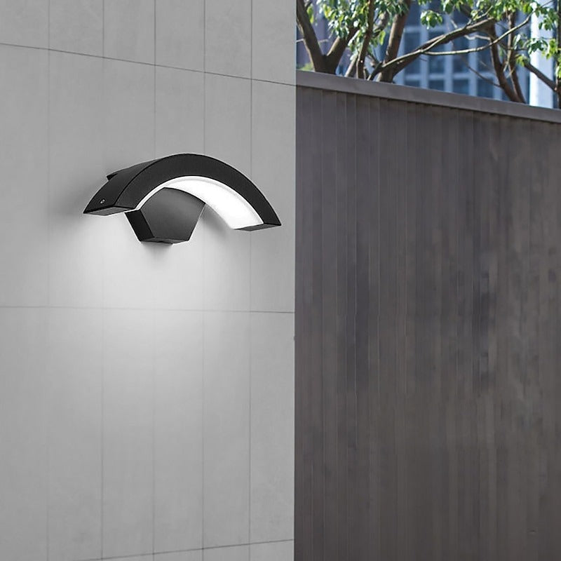 GlanzHof: Outdoor Wall Light Aluminum LED Modern – Weatherproof & Decorative for Garden & Courtyard