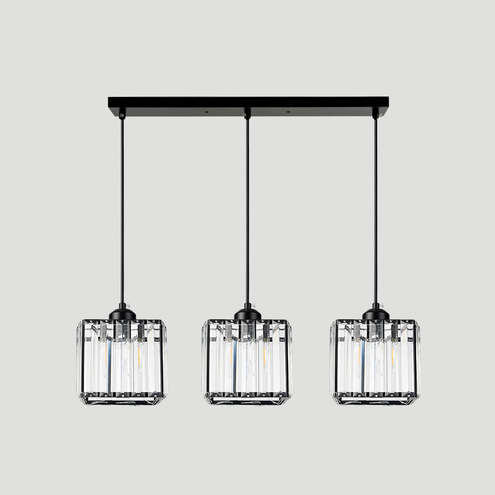 GlanzInsel: Designer Crystal Chandelier 3-Light – Elegant & Bright for Kitchen & Dining Area