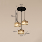 GlanzInsel: Designer Crystal Chandelier 3-Light – Elegant & Bright for Kitchen & Dining Area
