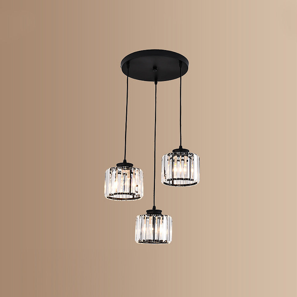 GlanzInsel: Designer Crystal Chandelier 3-Light – Elegant & Bright for Kitchen & Dining Area