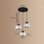GlanzInsel: Designer Crystal Chandelier 3-Light – Elegant & Bright for Kitchen & Dining Area
