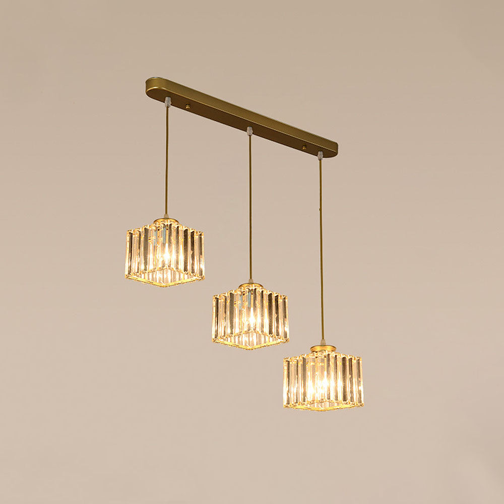 GlanzInsel: Designer Crystal Chandelier 3-Light – Elegant & Bright for Kitchen & Dining Area