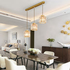 GlanzInsel: Designer Crystal Chandelier 3-Light – Elegant & Bright for Kitchen & Dining Area
