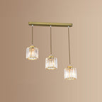 GlanzInsel: Designer Crystal Chandelier 3-Light – Elegant & Bright for Kitchen & Dining Area