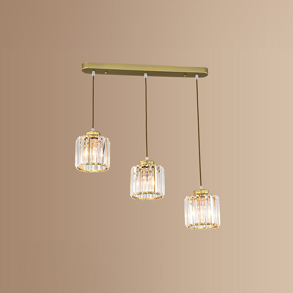 GlanzInsel: Designer Crystal Chandelier 3-Light – Elegant & Bright for Kitchen & Dining Area