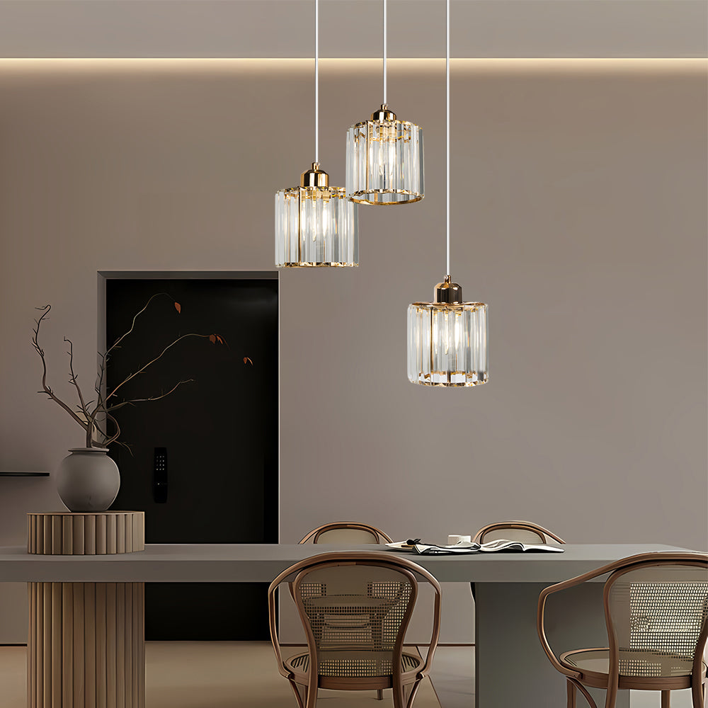 GlanzInsel: Designer Crystal Chandelier 3-Light – Elegant & Bright for Kitchen & Dining Area