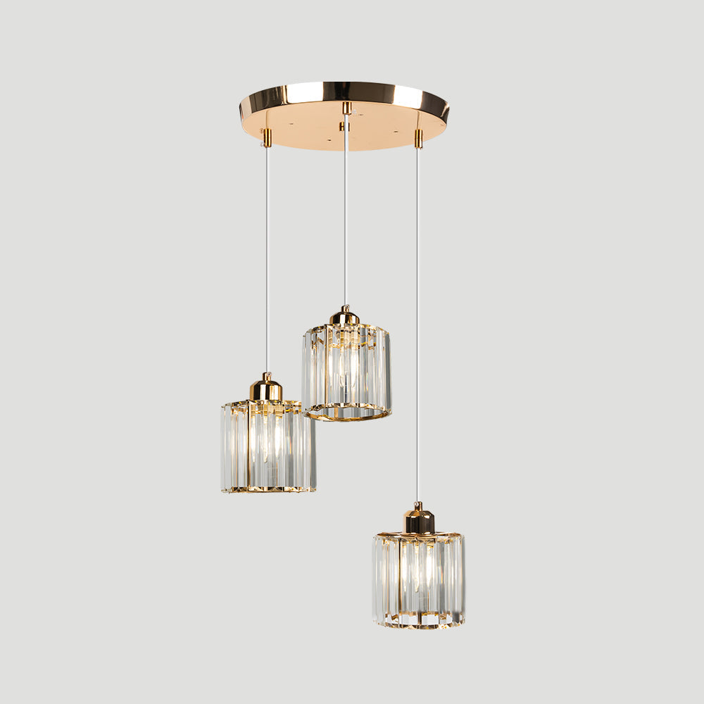 GlanzInsel: Designer Crystal Chandelier 3-Light – Elegant & Bright for Kitchen & Dining Area