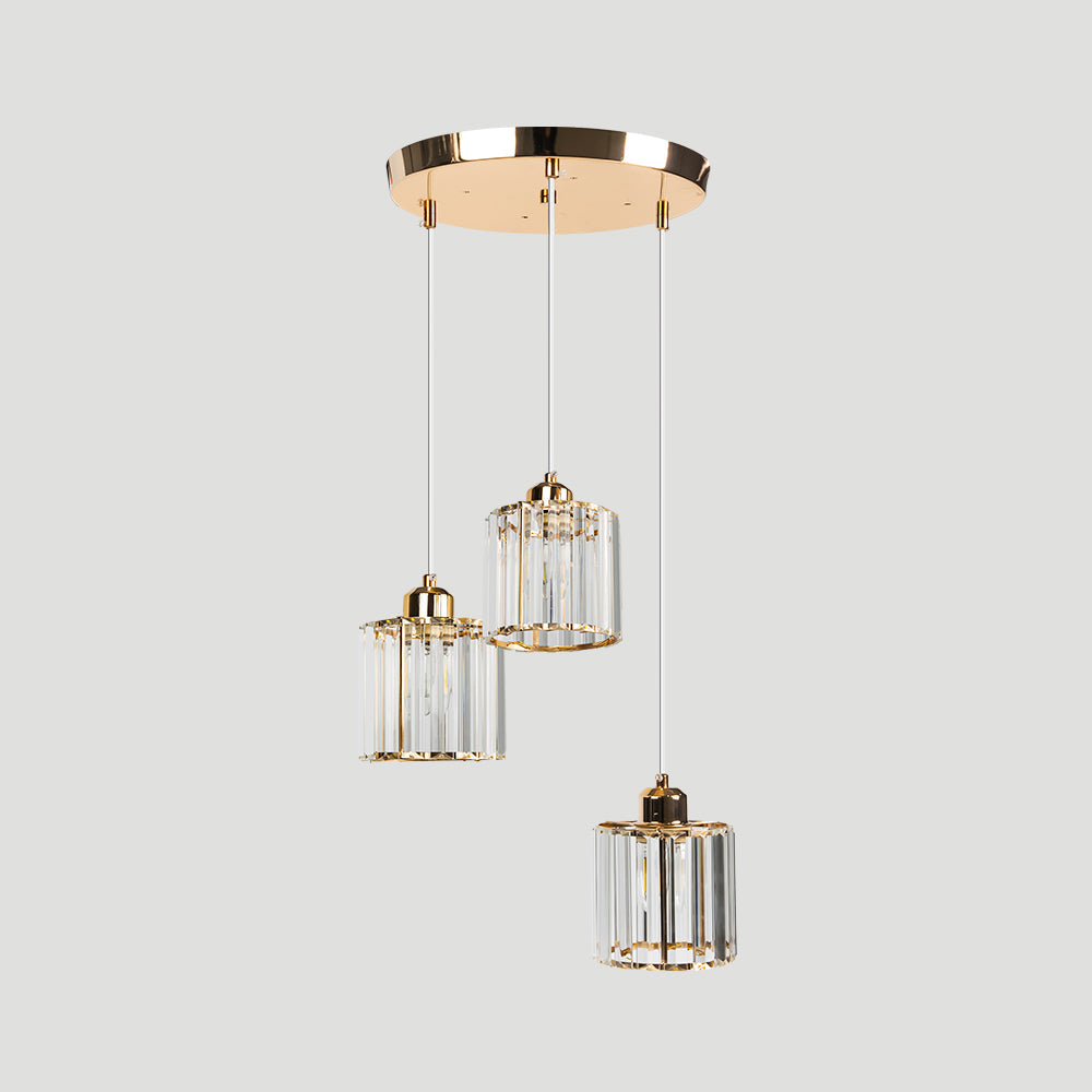 GlanzInsel: Designer Crystal Chandelier 3-Light – Elegant & Bright for Kitchen & Dining Area