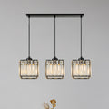 GlanzInsel: Designer Crystal Chandelier 3-Light – Elegant & Bright for Kitchen & Dining Area