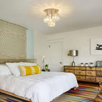 GlanzKristall: Semi-Flush Crystal Ceiling Light Modern – Luxurious Design for Bedrooms & Dining Rooms