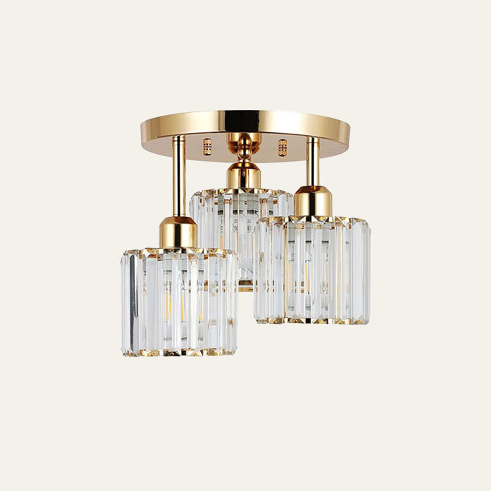 GlanzKristall: Semi-Flush Crystal Ceiling Light Modern – Luxurious Design for Bedrooms & Dining Rooms