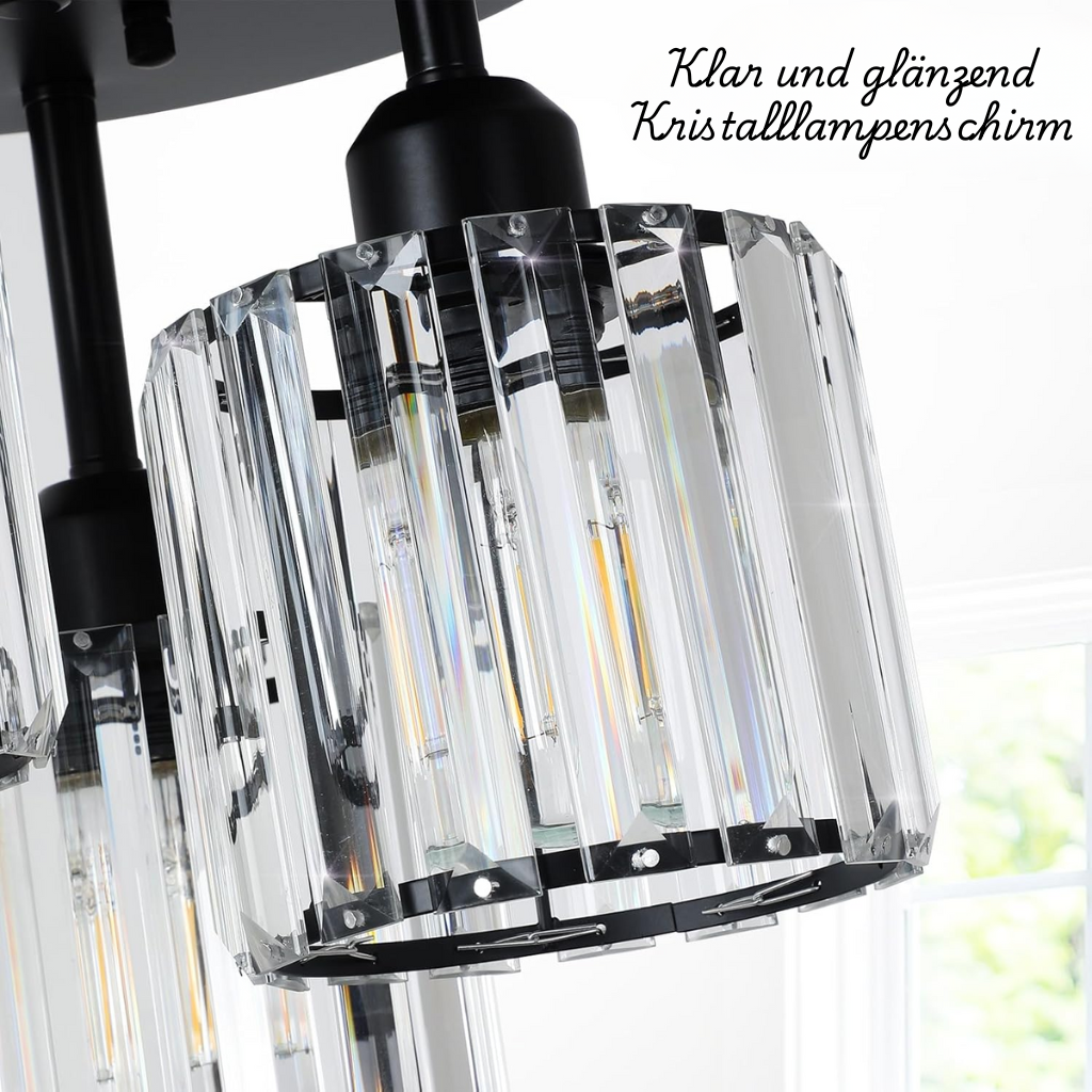 GlanzKristall: Semi-Flush Crystal Ceiling Light Modern – Luxurious Design for Bedrooms & Dining Rooms
