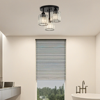 GlanzKristall: Semi-Flush Crystal Ceiling Light Modern – Luxurious Design for Bedrooms & Dining Rooms