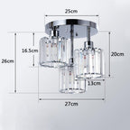 GlanzKristall: Semi-Flush Crystal Ceiling Light Modern – Luxurious Design for Bedrooms & Dining Rooms