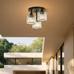 GlanzKristall: Semi-Flush Crystal Ceiling Light Modern – Luxurious Design for Bedrooms & Dining Rooms