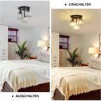 GlanzKristall: Semi-Flush Crystal Ceiling Light Modern – Luxurious Design for Bedrooms & Dining Rooms