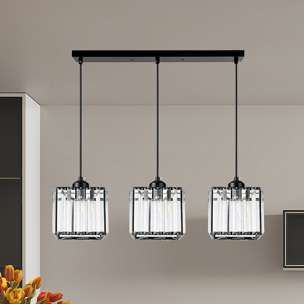 GlanzKüche: Black Glass Pendant Light Modern – Decorative & Energy-Efficient for Kitchen Islands & Dining Areas