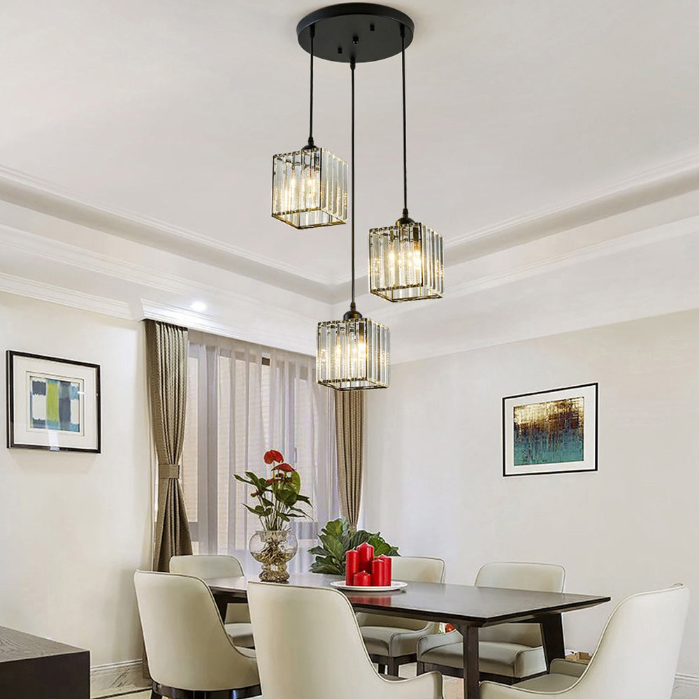 GlanzKüche: Black Glass Pendant Light Modern – Decorative & Energy-Efficient for Kitchen Islands & Dining Areas