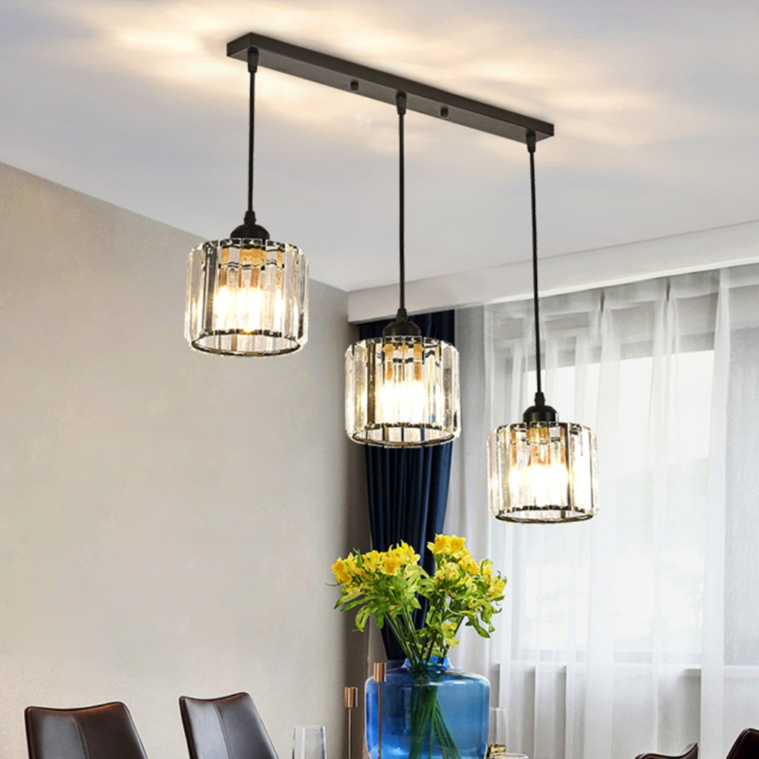 GlanzKüche: Black Glass Pendant Light Modern – Decorative & Energy-Efficient for Kitchen Islands & Dining Areas
