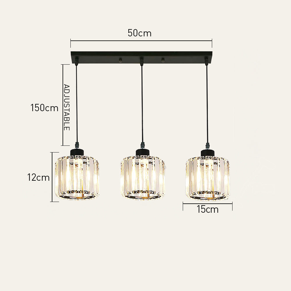 GlanzKüche: Black Glass Pendant Light Modern – Decorative & Energy-Efficient for Kitchen Islands & Dining Areas