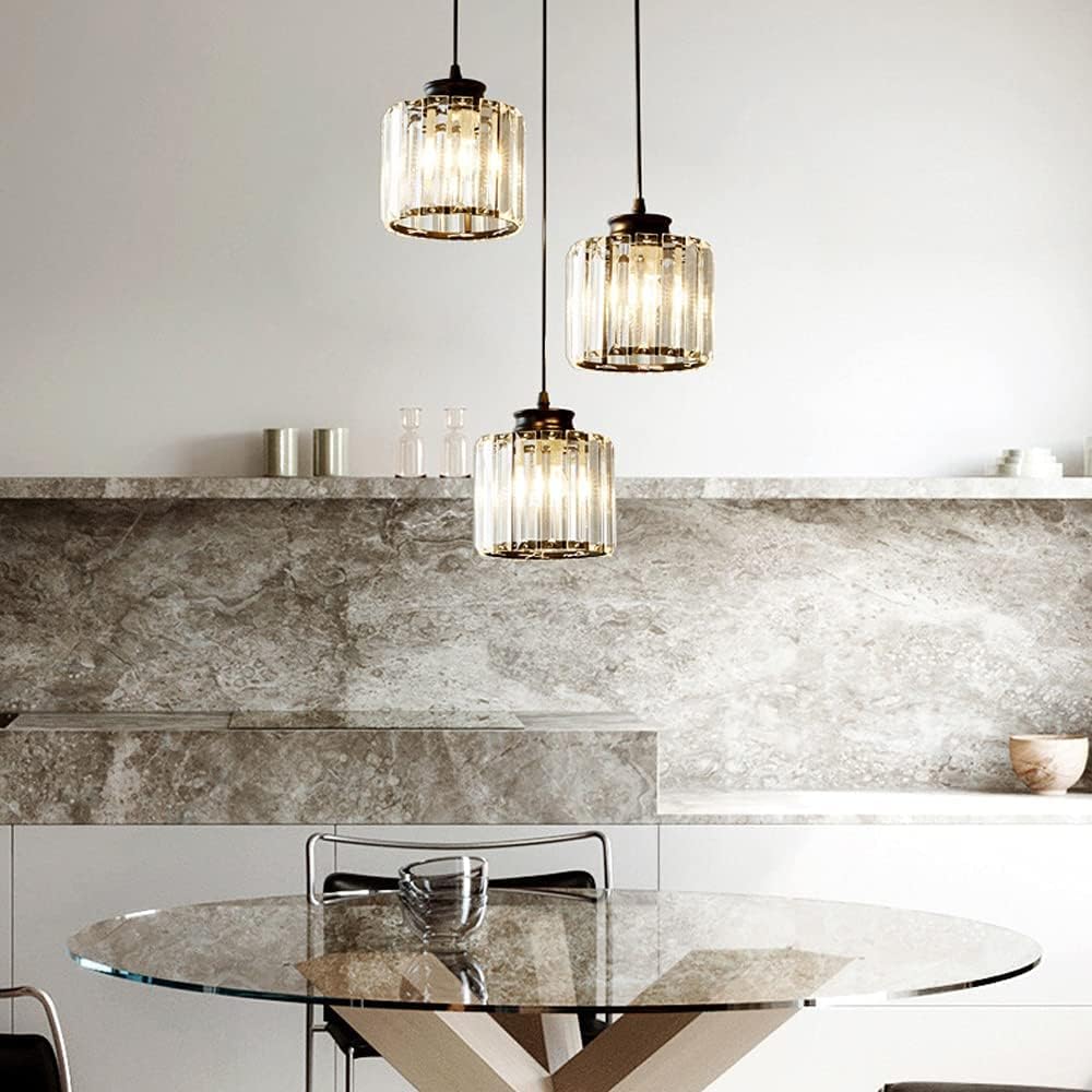 GlanzKüche: Black Glass Pendant Light Modern – Decorative & Energy-Efficient for Kitchen Islands & Dining Areas