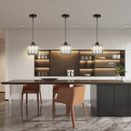 GlanzKüche: Black Glass Pendant Light Modern – Decorative & Energy-Efficient for Kitchen Islands & Dining Areas