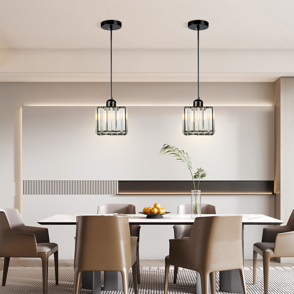 GlanzKüche: Black Glass Pendant Light Modern – Decorative & Energy-Efficient for Kitchen Islands & Dining Areas