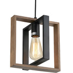 GlanzLandhaus: Black Pendant Light Wood Modern – Decorative & Functional for Dining Room & Living Room