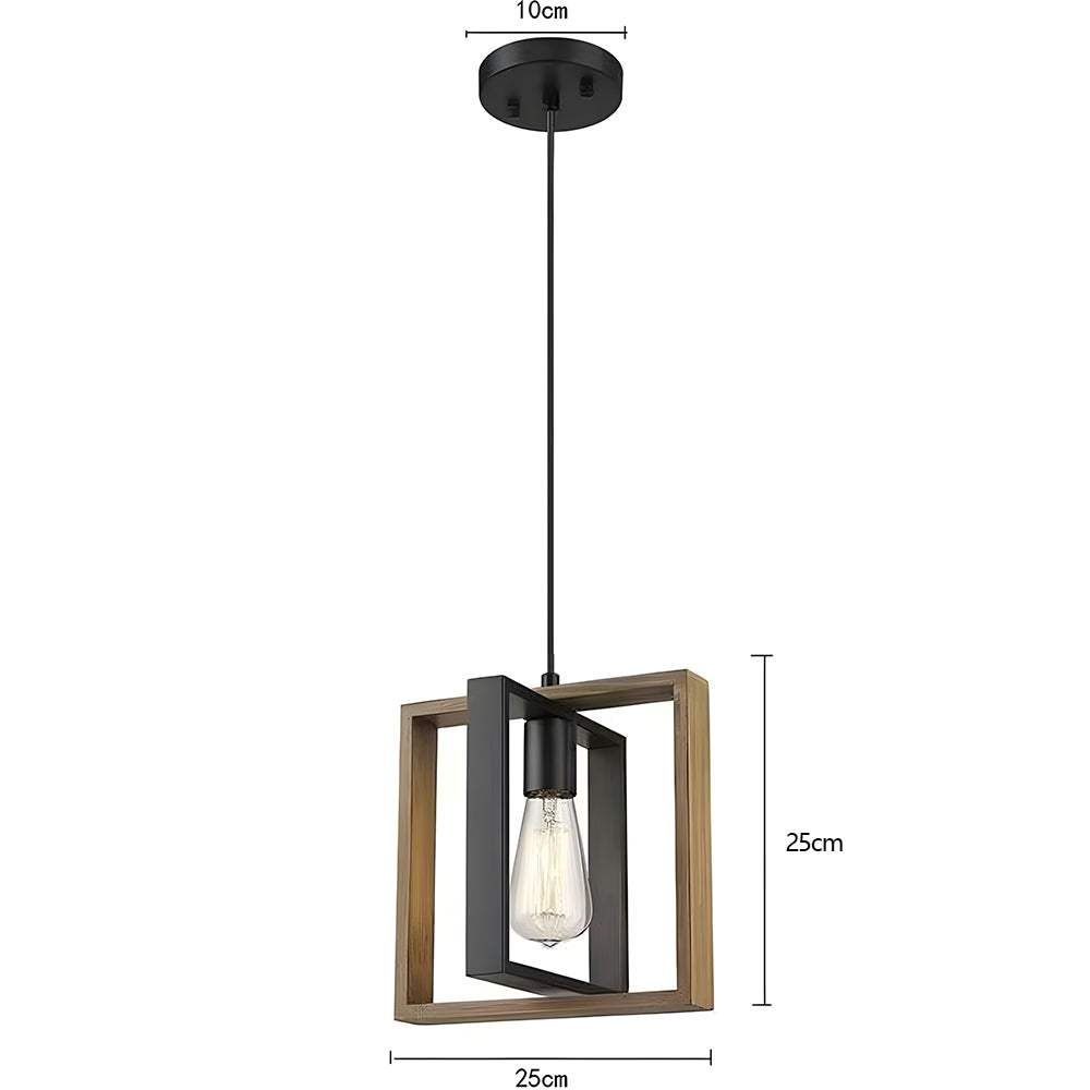 GlanzLandhaus: Black Pendant Light Wood Modern – Decorative & Functional for Dining Room & Living Room