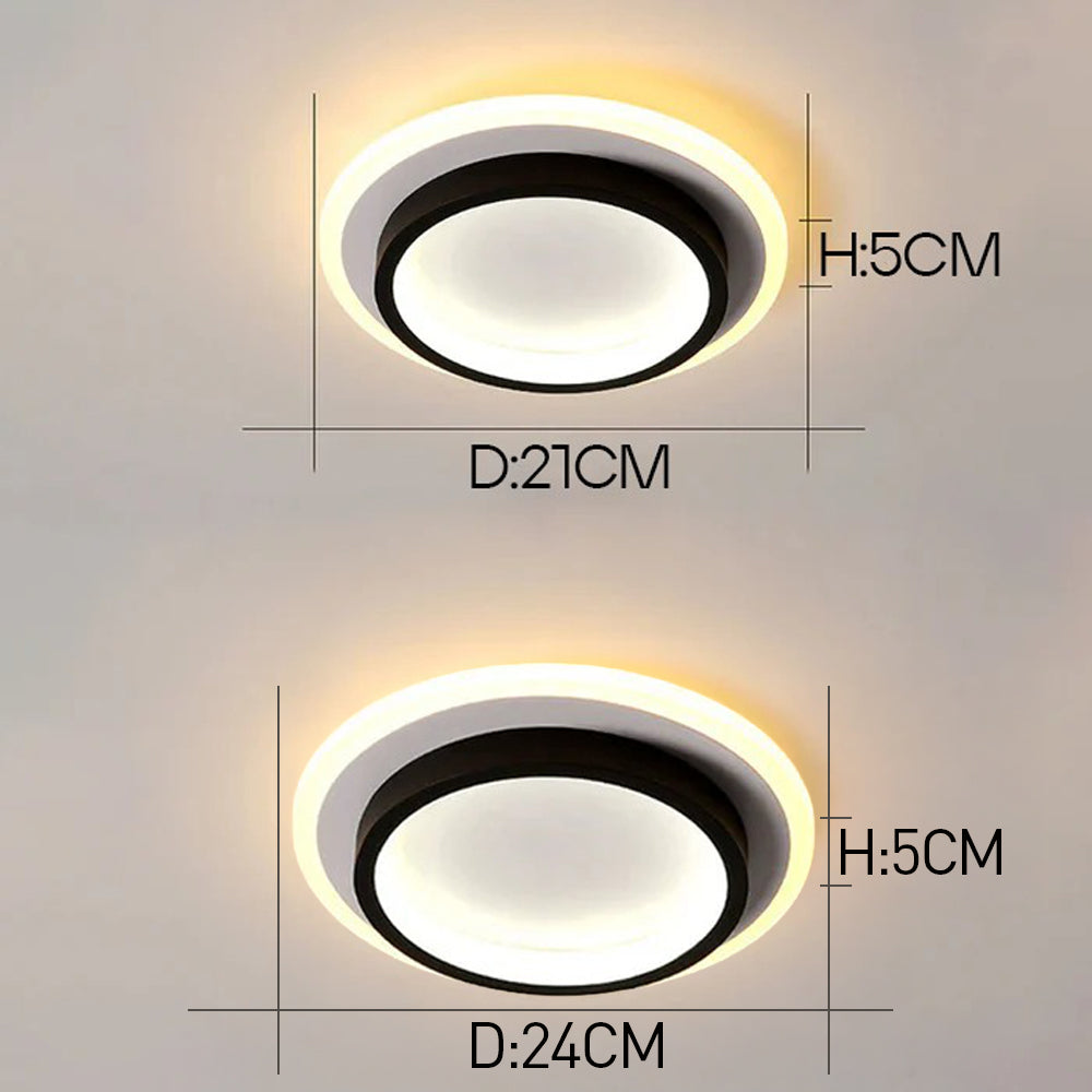 GlanzMetall: Modern LED Ceiling Light Round – Decorative & Energy Efficient for Hallways & Living Areas