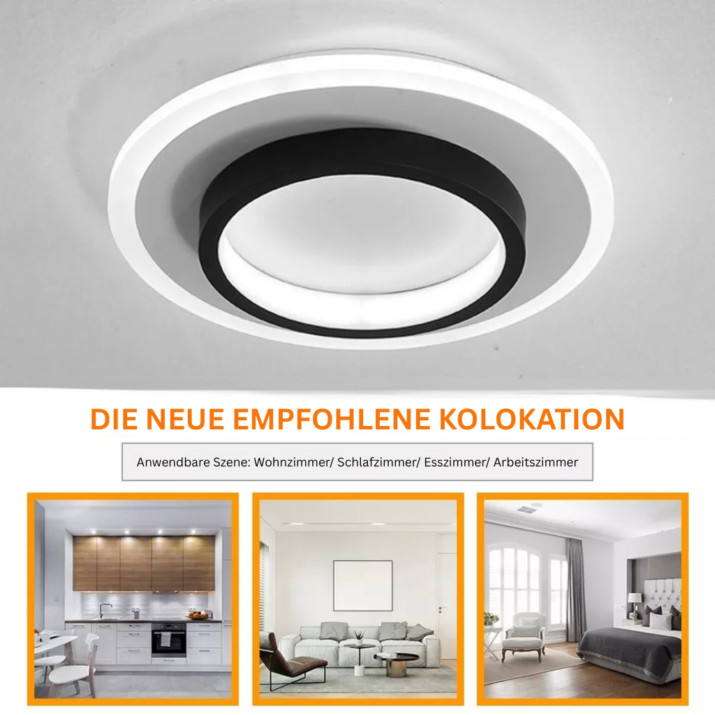 GlanzMetall: Modern LED Ceiling Light Round – Decorative & Energy Efficient for Hallways & Living Areas