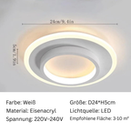 GlanzMetall: Modern LED Ceiling Light Round – Decorative & Energy Efficient for Hallways & Living Areas