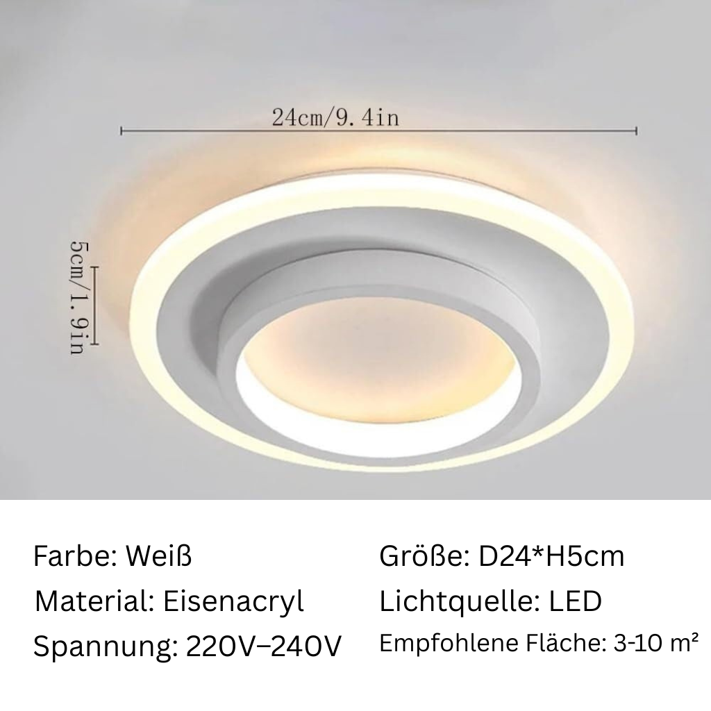 GlanzMetall: Modern LED Ceiling Light Round – Decorative & Energy Efficient for Hallways & Living Areas