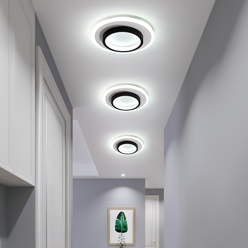 GlanzMetall: Modern LED Ceiling Light Round – Decorative & Energy Efficient for Hallways & Living Areas