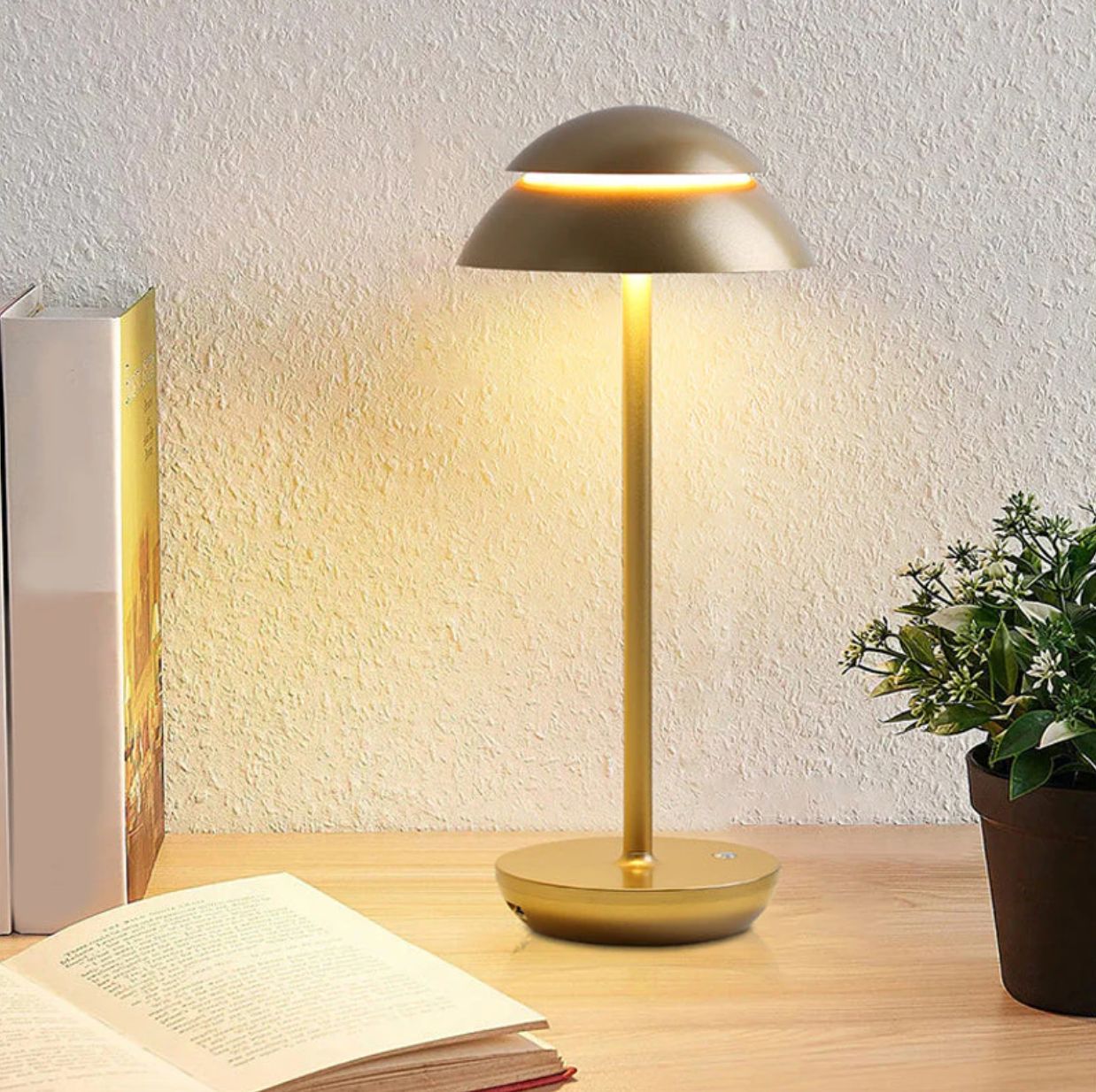 GlanzPilz: Modern LED Rechargeable Table Lamp – Wireless, Dimmable & Rechargeable with Touch Function