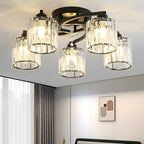 GlanzPrisma: Semi-flush Crystal Ceiling Light Modern – Stylish & Bright for Living & Dining Areas