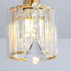 GlanzPrisma: Semi-flush Crystal Ceiling Light Modern – Stylish & Bright for Living & Dining Areas