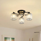 GlanzPrisma: Semi-flush Crystal Ceiling Light Modern – Stylish & Bright for Living & Dining Areas