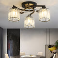 GlanzPrisma: Semi-flush Crystal Ceiling Light Modern – Stylish & Bright for Living & Dining Areas