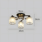 GlanzPrisma: Semi-flush Crystal Ceiling Light Modern – Stylish & Bright for Living & Dining Areas