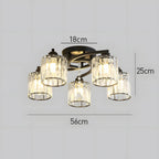 GlanzPrisma: Semi-flush Crystal Ceiling Light Modern – Stylish & Bright for Living & Dining Areas