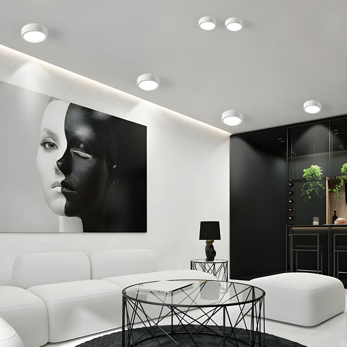 GlanzSkandi: Modern LED Ceiling Light Simple Minimalistic – Decorative & Functional for Dining Room & Hallway