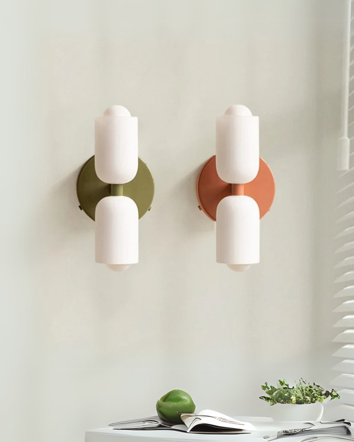 GlanzSphäre: Modern Wall Light – Double Glass Ball Light with Warm Light, Decorative for Bedroom & Living Room